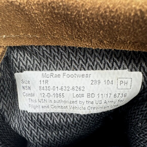 McRae Combat Boots Mens 11 R Brown Leather Military Army Temperate Weather NEW - Picture 5 of 9